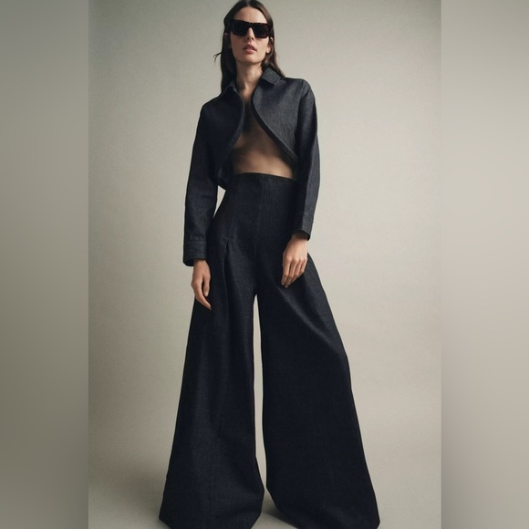 ZARA WOMAN COLLECTION DENIM BOLERO JACKET - Picture 1 of 14